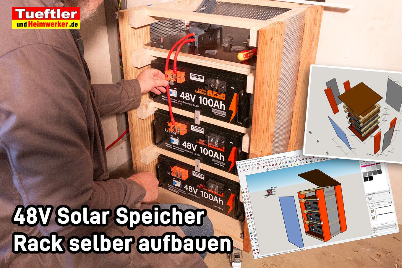 48V Solar Speicher Akku-Rack selber bauen -Tueftler-und-Heimwerker.de