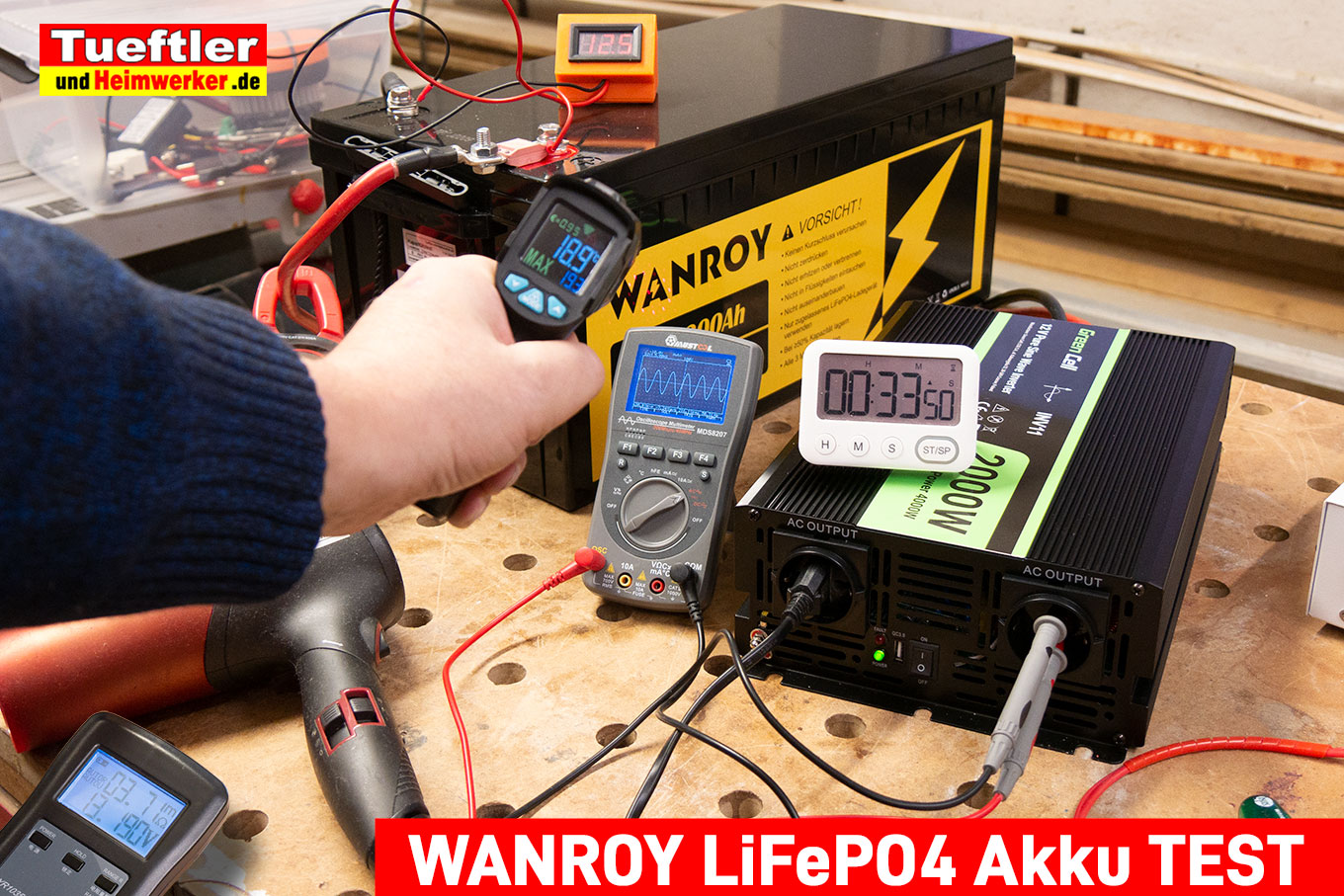 Wanroy 200Ah Akku Test -Günstiger LiFePo4 Speicher im Härtetest