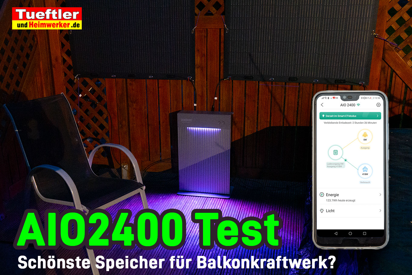 AIO2400 Test u. Tutorial zum wohl schönsten Speicher für Balkonkraftwerke